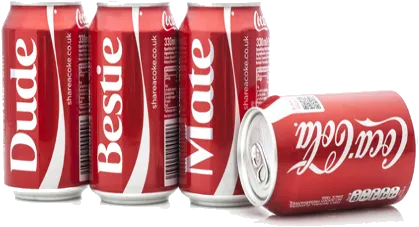 Beverage cans printed over a white base coat and varnished